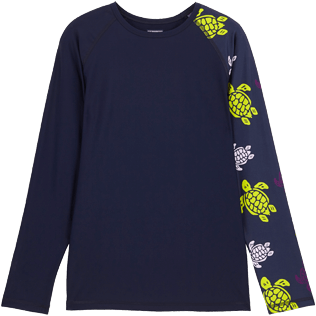 Homme AUTRES Imprimé - T-shirt Anti UV Homme Ronde des tortues, Bleu marine front Homme AUTRES Imprimé - T-shirt Anti UV Homme Ronde des tortues, Bleu marine front