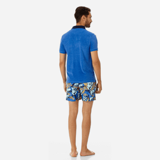 Men Others Solid - Men Terry Cloth Polo Shirt Solid Contrasted, Sea blue backworn Men Others Solid - Men Terry Cloth Polo Shirt Solid Contrasted, Sea blue backworn
