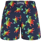Men Others Printed - Men Stretch Swim Trunks Tortues Rainbow Multicolor - Vilebrequin x Kenny Scharf, Navy back view