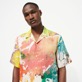 Uomo Altri Stampato - Camicia bowling uomo in lino Gra - Vilebrequin x John M Armleder, Multicolore dettagli vista 3