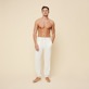 Hombre Autros Liso - Pantalón liso en tejido terry unisex, Blanco tiza vista frontal desgastada