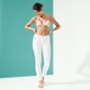 Women Others Solid - Women Slim Fit Velvet Two thousand Lines Pants Solid, White front worn view