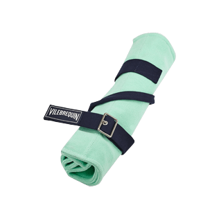 Autros Liso - Bolsa de playa pequeña de algodón con estampado liso, Menta supp1 Autros Liso - Bolsa de playa pequeña de algodón con estampado liso, Menta supp1