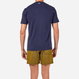 Hombre T-Shirt Liso - Camiseta en punto de algodón Pima liso para hombre, Azul marino supp2 Hombre T-Shirt Liso - Camiseta en punto de algodón Pima liso para hombre, Azul marino supp2