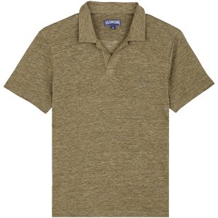 Herren Andere Uni - Solid Polohemd aus Leinenjersey für Herren, Heather sycamore front Herren Andere Uni - Solid Polohemd aus Leinenjersey für Herren, Heather sycamore front