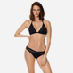 Mujer Braguitas Liso - Braguitas de bikini de talle medio con estampado Pois cortadas a láser para mujer, Negro frontworn Mujer Braguitas Liso - Braguitas de bikini de talle medio con estampado Pois cortadas a láser para mujer, Negro frontworn