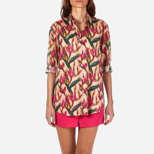 Chemises Imprimé - Chemise en Voile de Coton Unisexe Paradise 3D, Nude supp1 Chemises Imprimé - Chemise en Voile de Coton Unisexe Paradise 3D, Nude supp1
