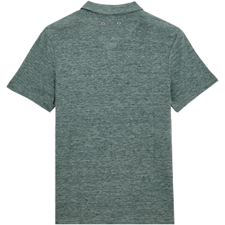 Men Others Solid - Men Linen Jersey Polo Shirt Solid, Heather green blue back Men Others Solid - Men Linen Jersey Polo Shirt Solid, Heather green blue back