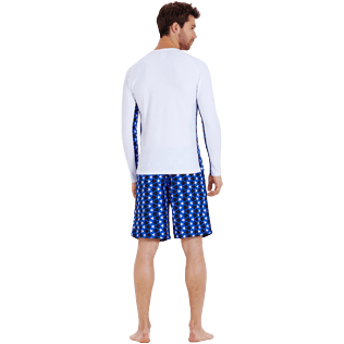 Homme AUTRES Imprimé - T-shirt Anti UV Homme Re Mi Fa Soles, Blanc backworn Homme AUTRES Imprimé - T-shirt Anti UV Homme Re Mi Fa Soles, Blanc backworn