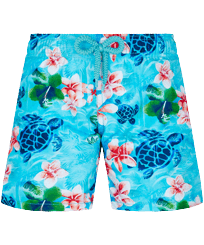 Boys Others Printed - Boys Swim Trunks Turtles Jungle, Lazulii blue front view